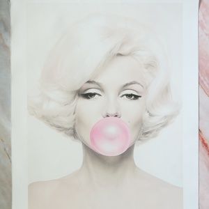 Monroe Bubblegum Pop Art Canvas Print